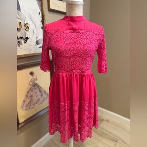 5 for $30 JOURNEY FIVE Boutique Elegant Pink Lace Tunic